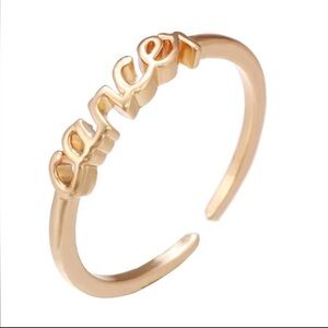 Cancer Zodiac Sign Gold Tone Copper Dainty Lightweight Ring